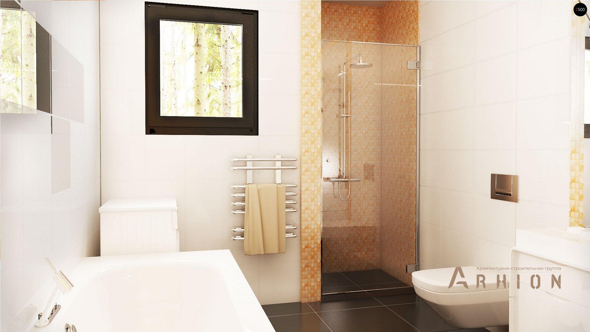 12. Проект одноэтажного дома в европейском стиле с двускатной кровлей, Z98 WP GP2, площадью - 167 кв c терассой, гаражом